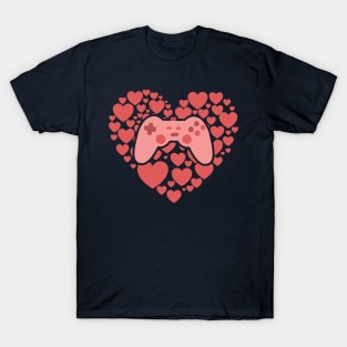 Video Gamer Heart Controller T-Shirt